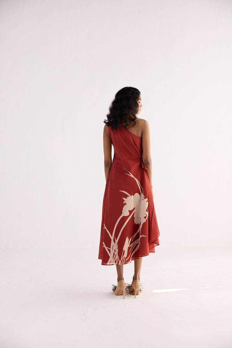DESERT ROSE DRESS cotton by Khara Kapas in red for women in Singapore