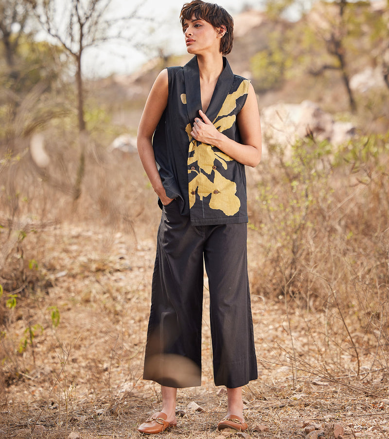 Coturnix co ord set cotton by Khara Kapas in black for women in Singapore