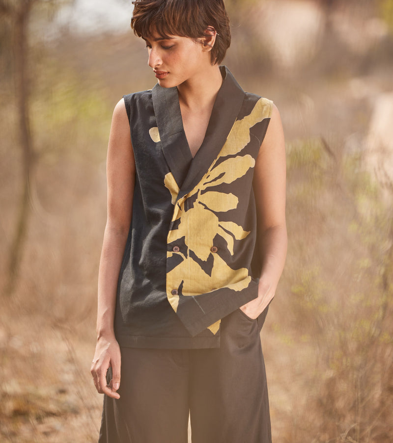 Coturnix co ord set cotton by Khara Kapas in black for women in Singapore