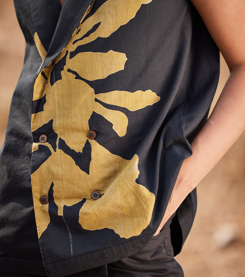 Coturnix co ord set cotton by Khara Kapas in black for women in Singapore