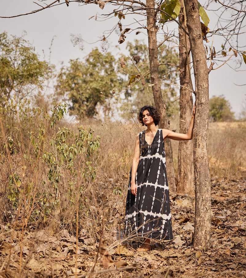 Black forest Jumpsuit cotton by Khara Kapas in black for women in Singapore
