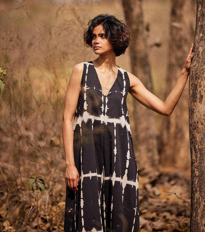 Black forest Jumpsuit cotton by Khara Kapas in black for women in Singapore