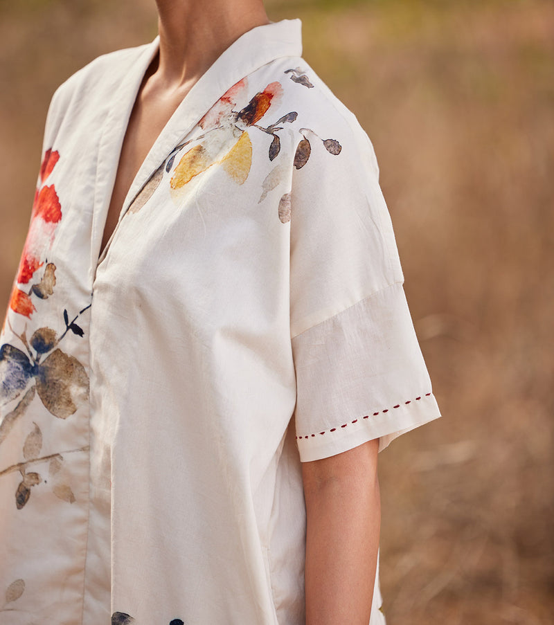 Sino Flora cotton by Khara Kapas in white for women in Singapore
