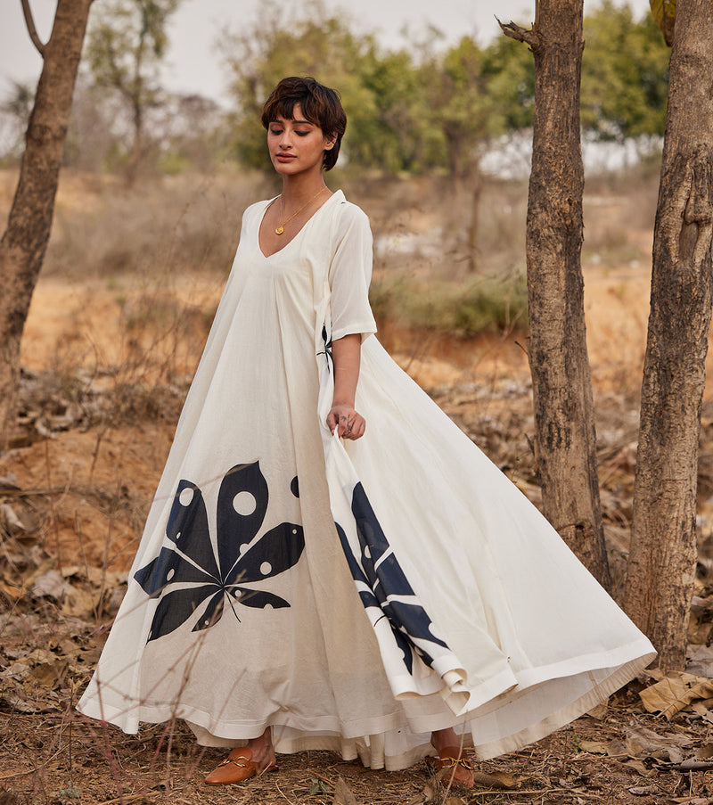 Whispering clouds cotton by Khara Kapas in white for women in Singapore