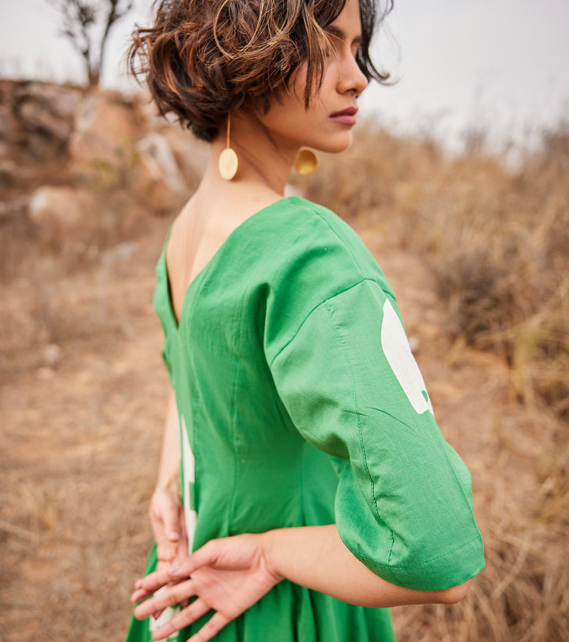 Dianthus cotton by Khara Kapas in green for women in Singapore