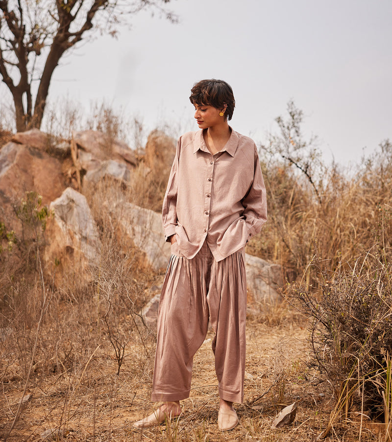 Dune Salwar pants by Khara Kapas in brown for women in Singapore