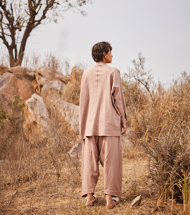 Dune shirt by Khara Kapas in brown for women in Singapore