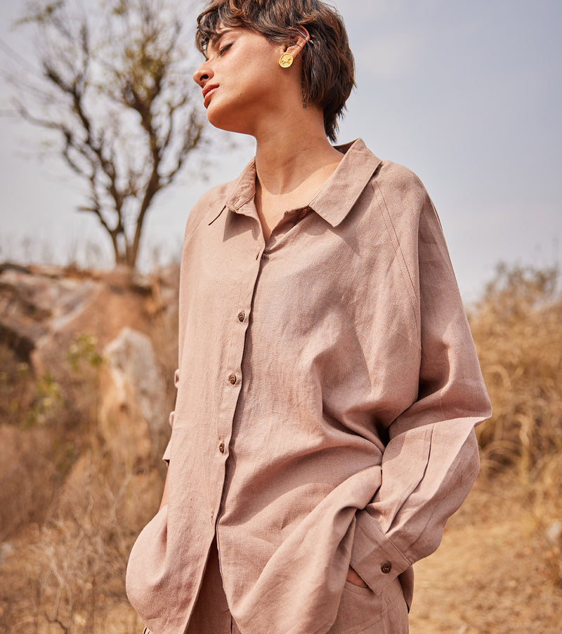 Dune co ord set by Khara Kapas in brown for women in Singapore