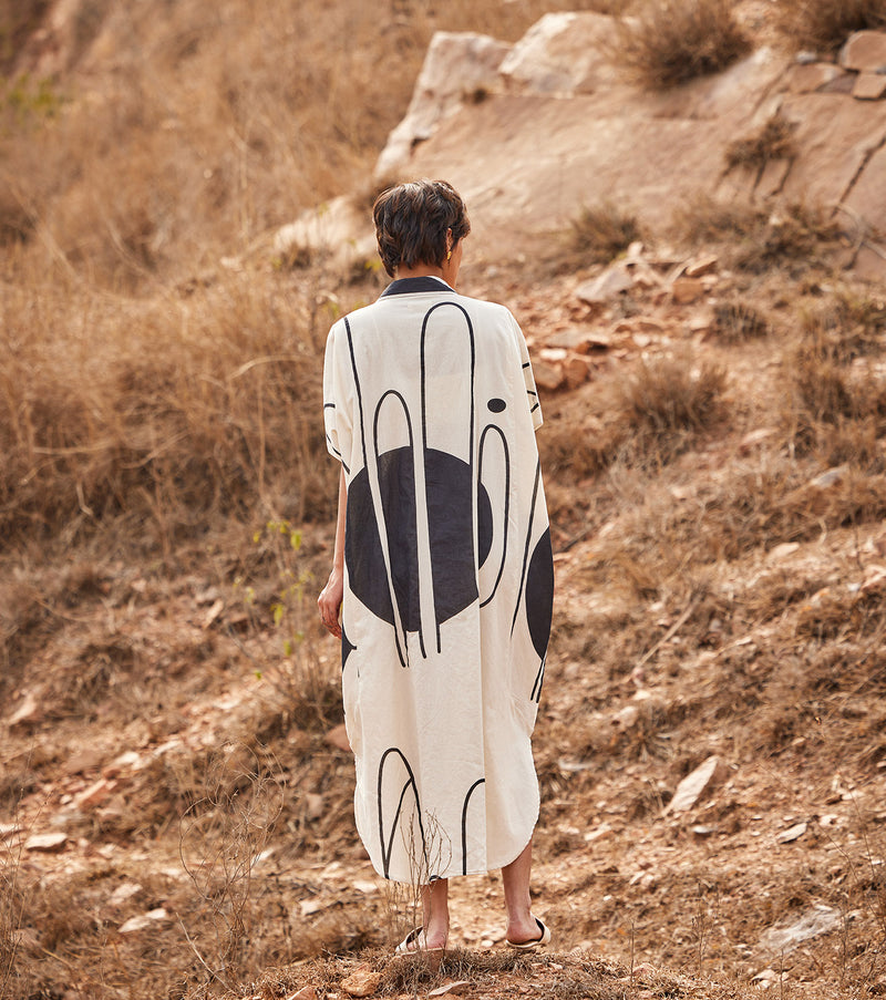 Agave Kaftan cotton by Khara Kapas in white for women in Singapore