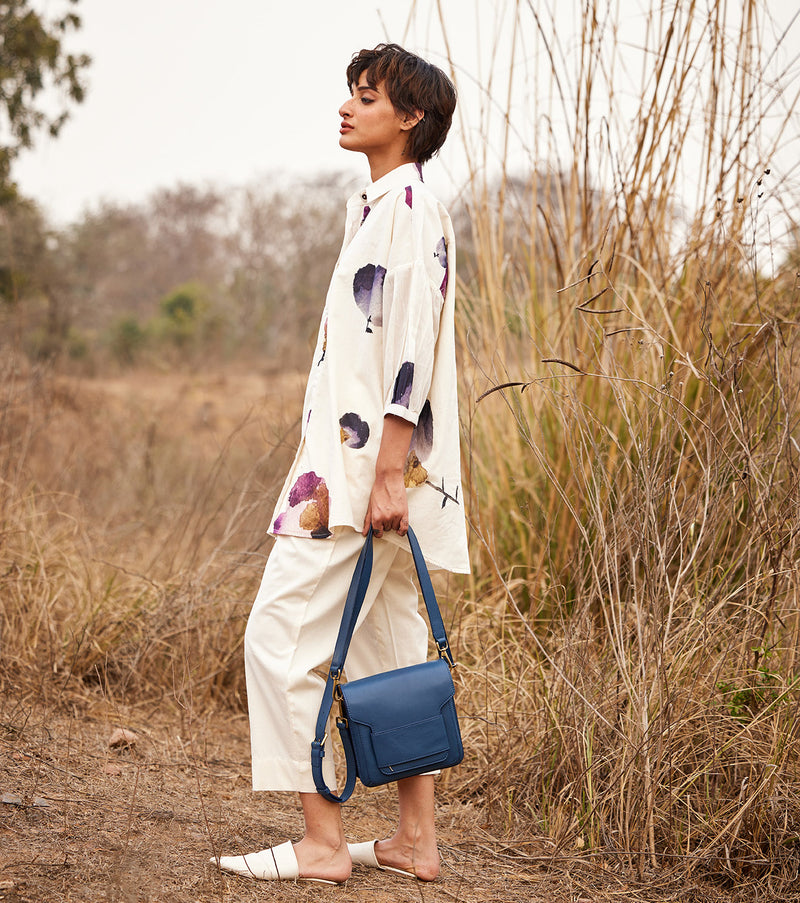 Cascade fling Shirt cotton by Khara Kapas in white for women in Singapore
