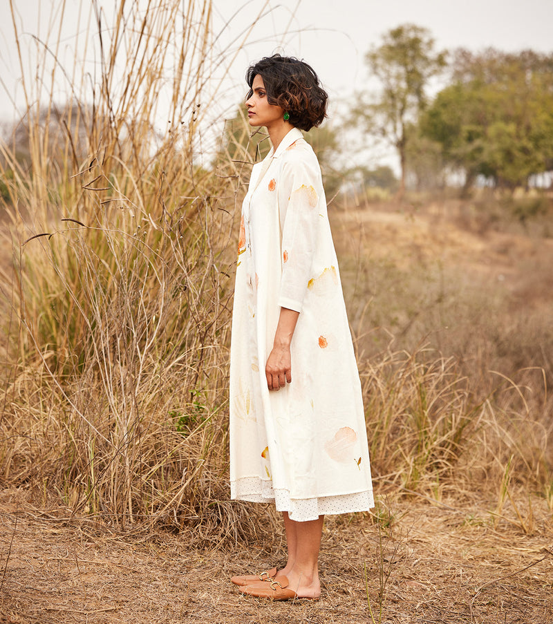 French Hydrangea cotton by Khara Kapas in white for women in Singapore