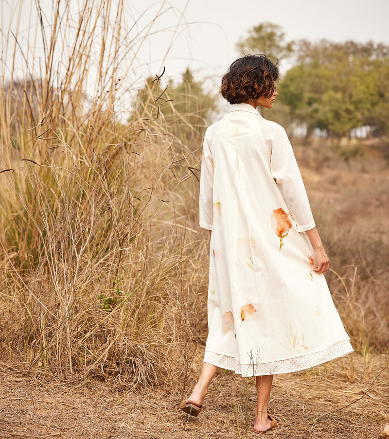 French Hydrangea cotton by Khara Kapas in white for women in Singapore