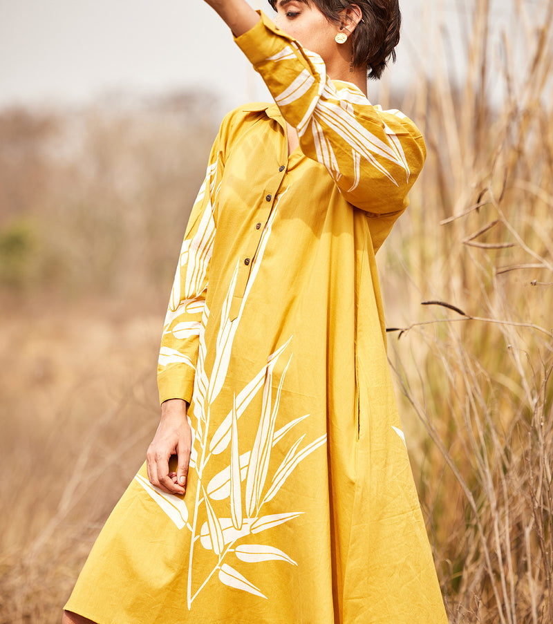 Goldenrod cotton by Khara Kapas in yellow for women in Singapore