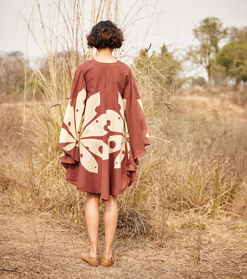 Groove Dress by Khara Kapas in brown for women in Singapore