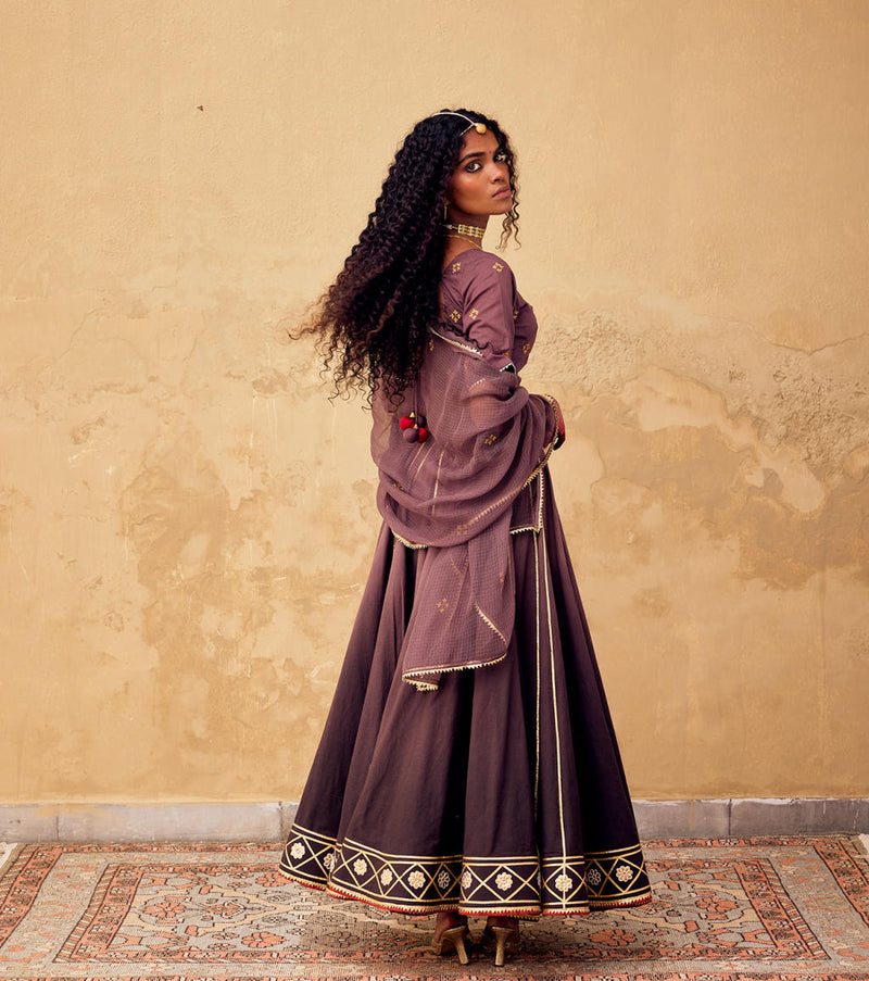 Saanjh Kota Doriya Dupatta cotton by Khara Kapas for women in Singapore