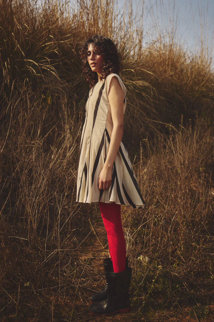 Checkmate Dress by Khara Kapas in black for women in Singapore