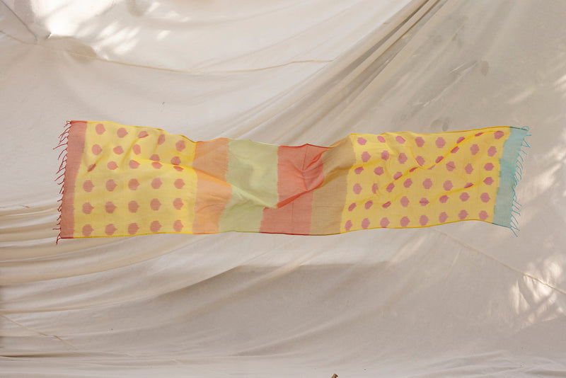 SUR STOLE 100% cotton by Translate - Handwoven Ikat in multi color for women in Singapore