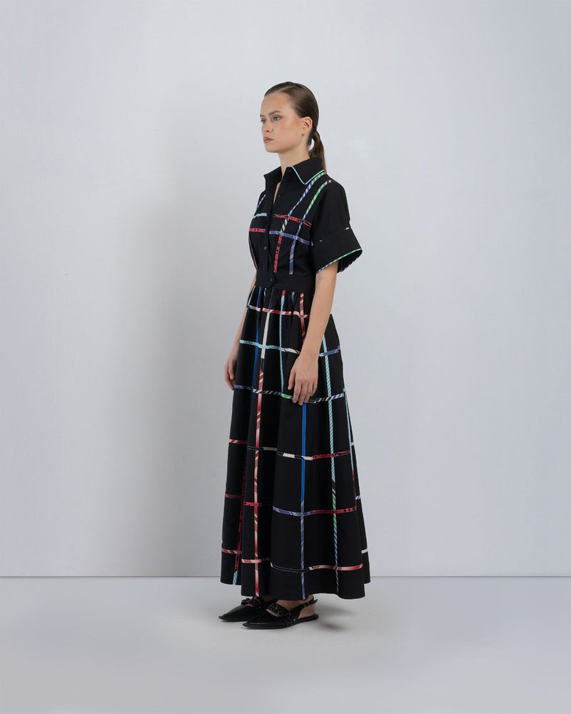 KLETKA DRESS - Black + Multicolour dress by Leh Studios in multicolour for women in Singapore