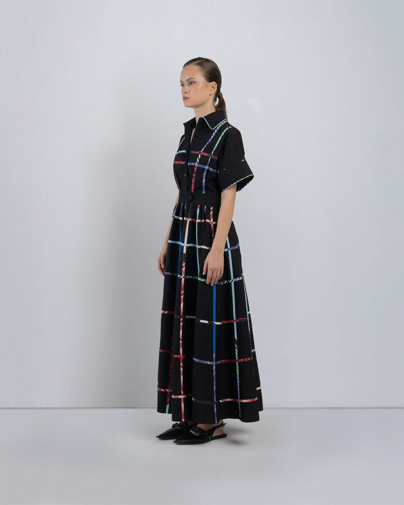 KLETKA DRESS - Black + Multicolour dress by Leh Studios in multicolour for women in Singapore