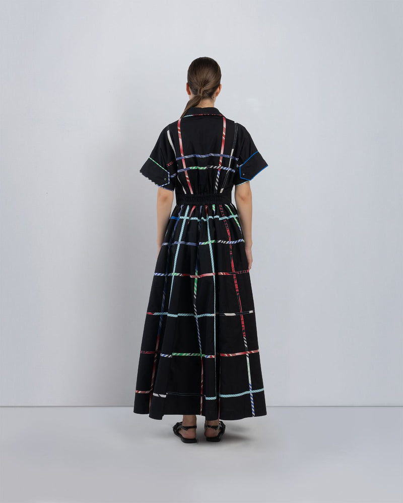 KLETKA DRESS - Black + Multicolour dress by Leh Studios in multicolour for women in Singapore