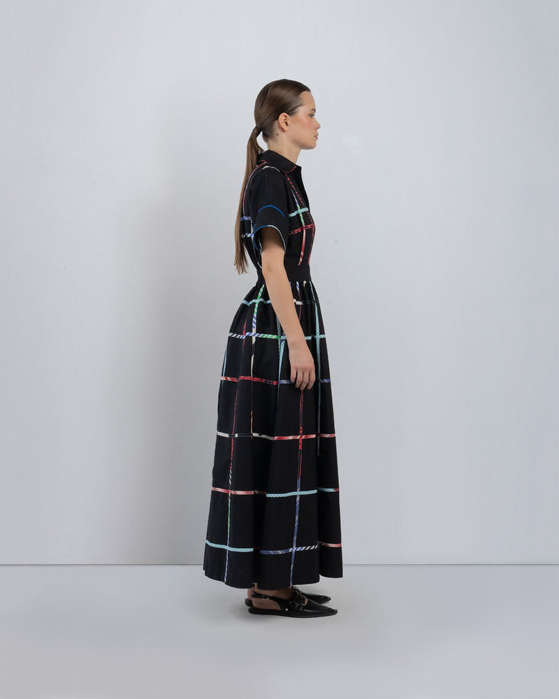 KLETKA DRESS - Black + Multicolour dress by Leh Studios in multicolour for women in Singapore