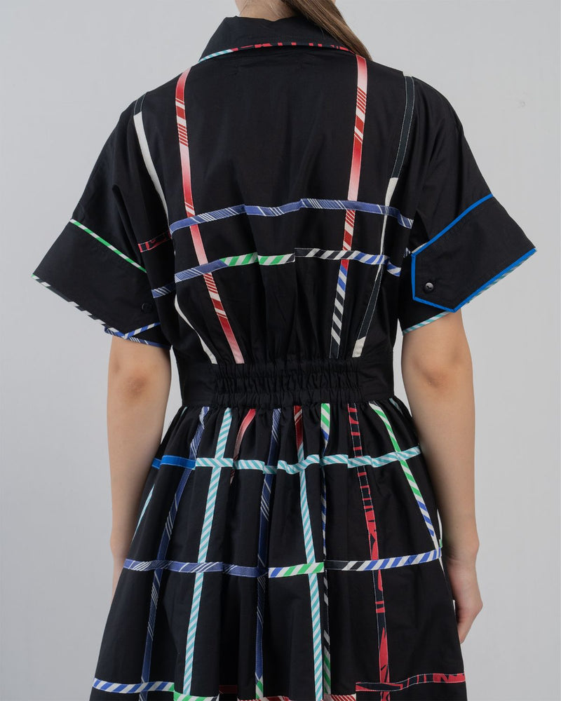 KLETKA DRESS - Black + Multicolour dress by Leh Studios in multicolour for women in Singapore