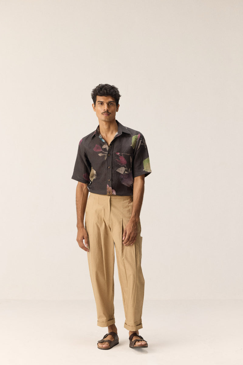 Dust Route Trousers oxford by Khara Kapas Men in beige for men in Singapore