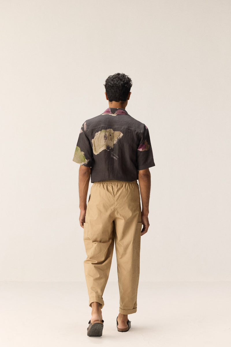 Dust Route Trousers oxford by Khara Kapas Men in beige for men in Singapore