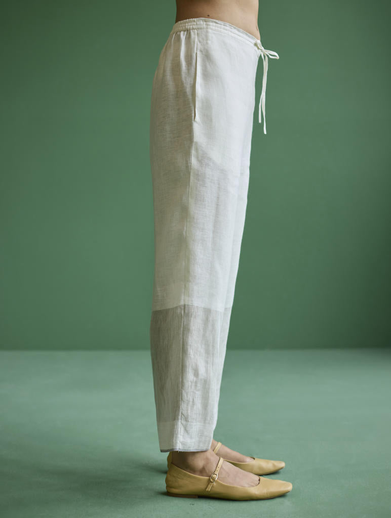 Ziza Metallic Linen Co-ord Set
 - Navy linen by Manan in navy color for women in Singapore
