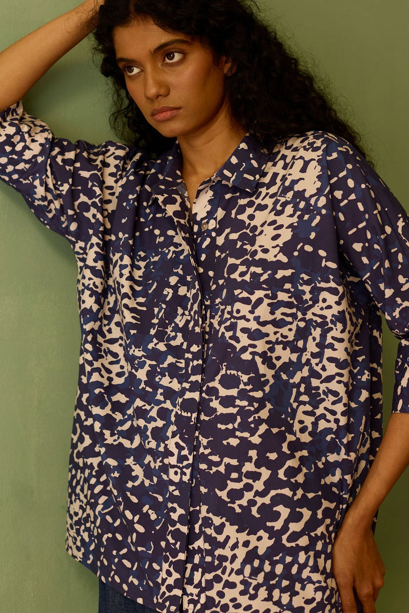 Dapple Watercolour Shirt cotton by World of SiSa for women in Singapore