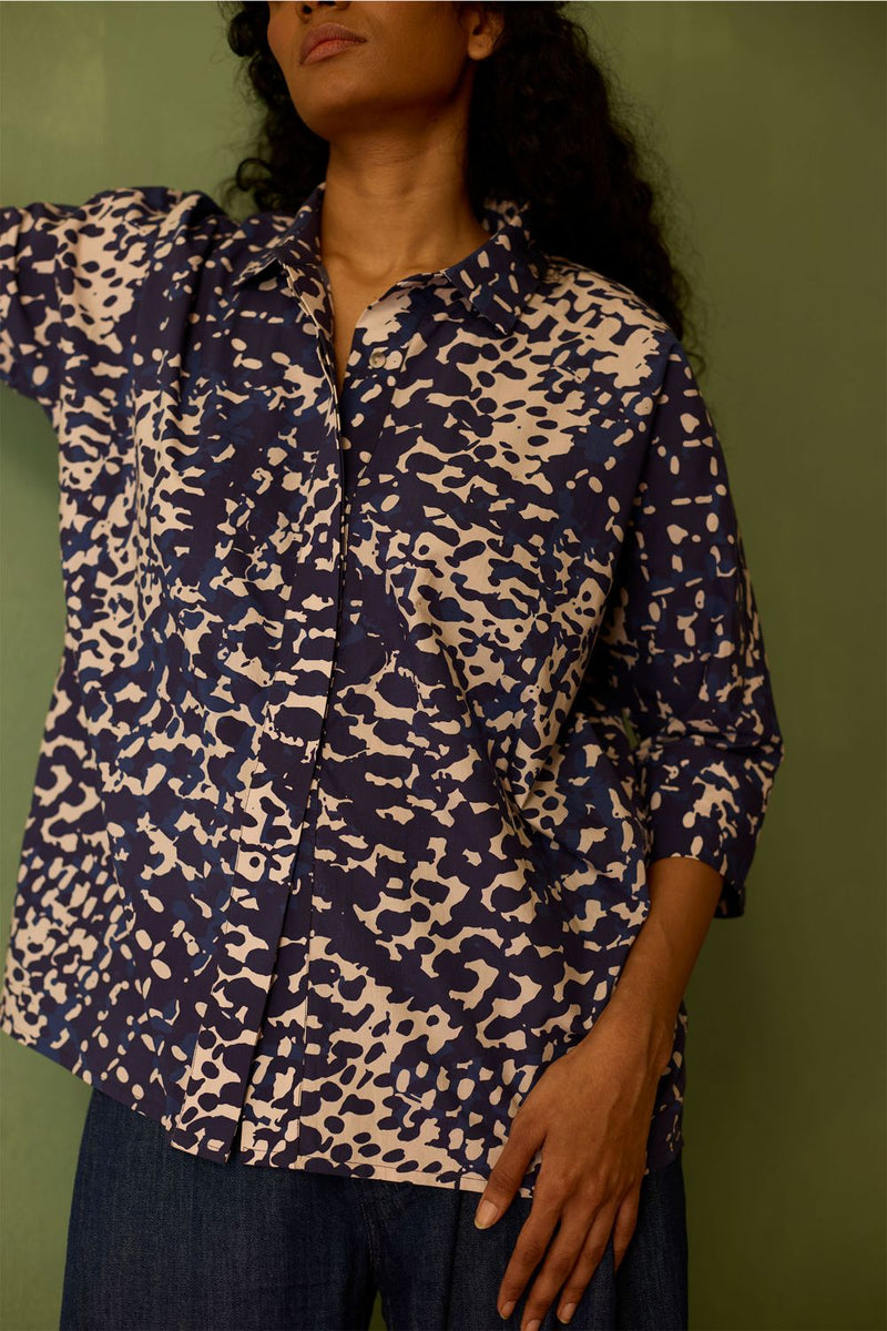 Dapple Watercolour Shirt cotton by World of SiSa for women in Singapore