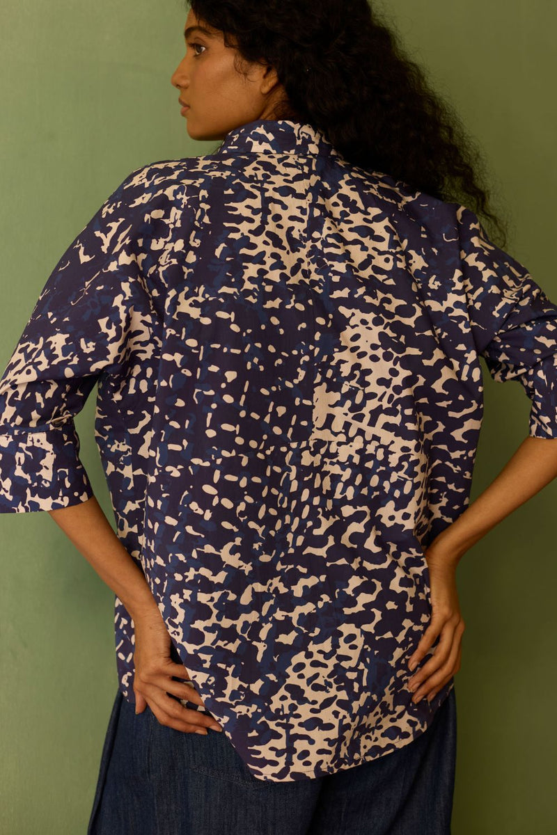 Dapple Watercolour Shirt cotton by World of SiSa for women in Singapore