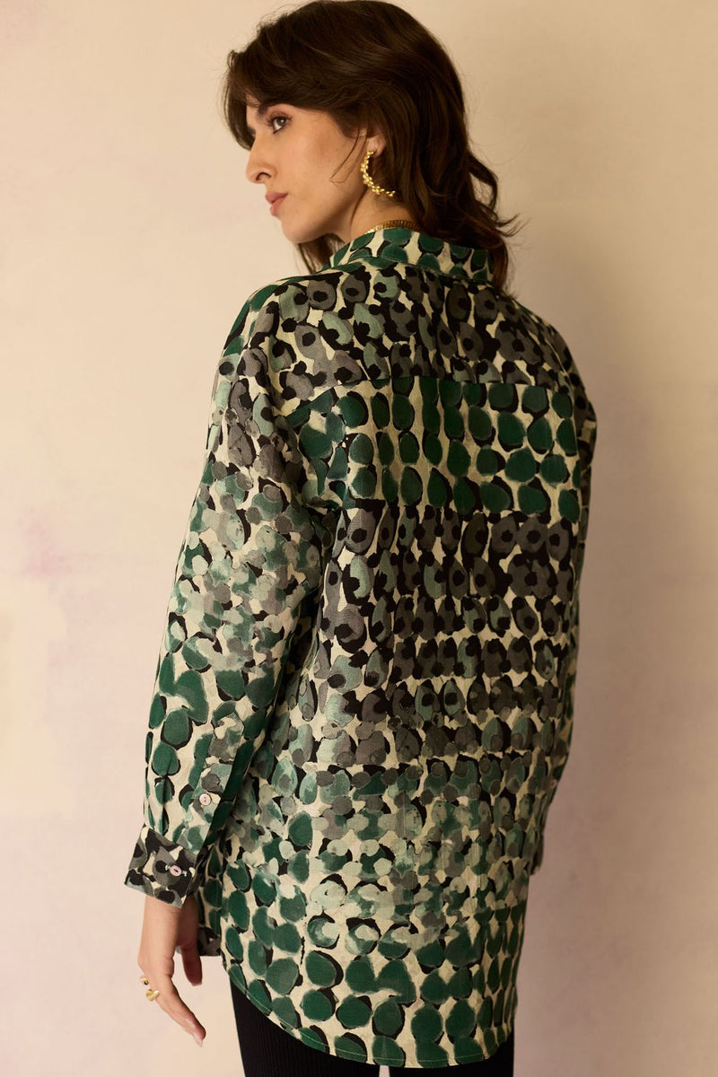 Abstract Moss Watercolour Shirt by World of SiSa for women in Singapore
