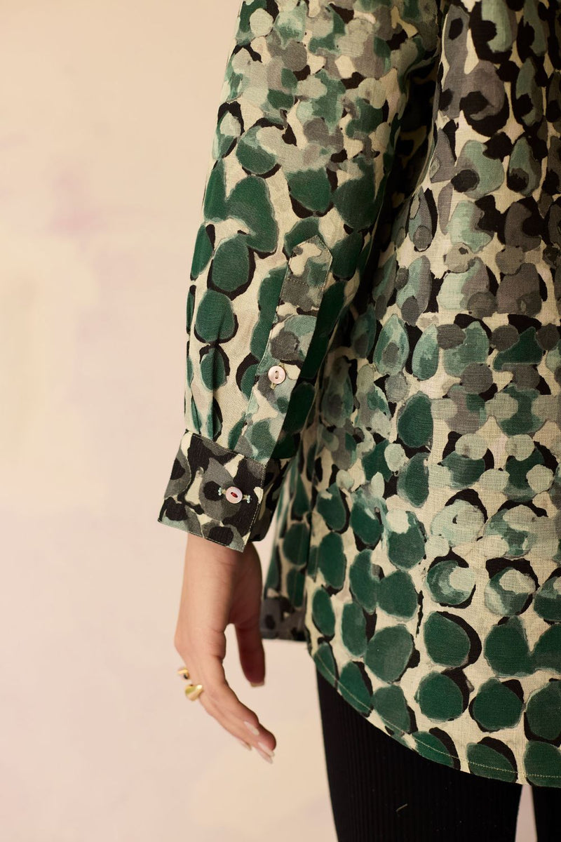 Abstract Moss Watercolour Shirt by World of SiSa for women in Singapore