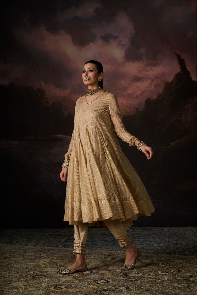 KUNZ PANT 100% cotton by SWATTI KAPOOR in gold color for women in Singapore