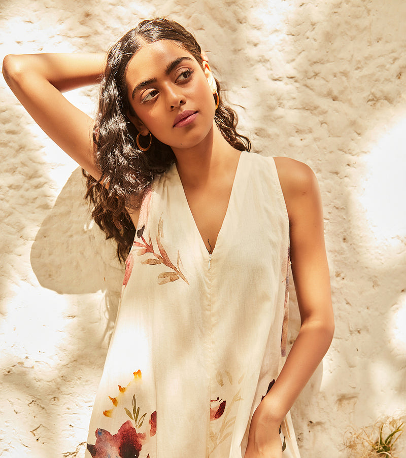 Teen Spirit Jumpsuit cotton by Khara Kapas in white for women in Singapore