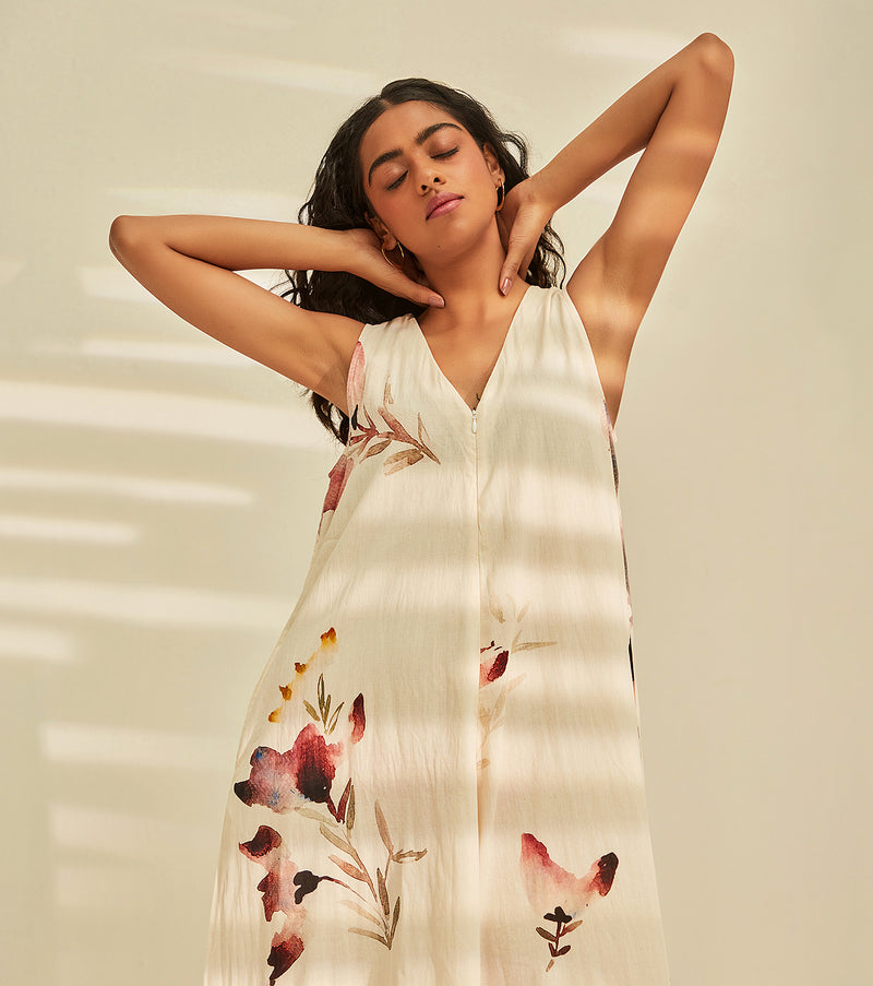 Teen Spirit Jumpsuit cotton by Khara Kapas in white for women in Singapore