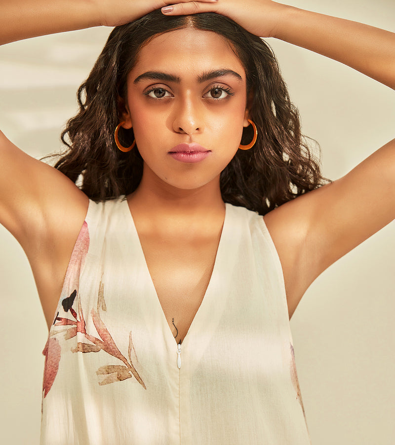 Teen Spirit Jumpsuit cotton by Khara Kapas in white for women in Singapore