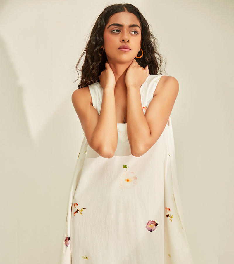 Love Lost Dress cotton by Khara Kapas in white for women in Singapore