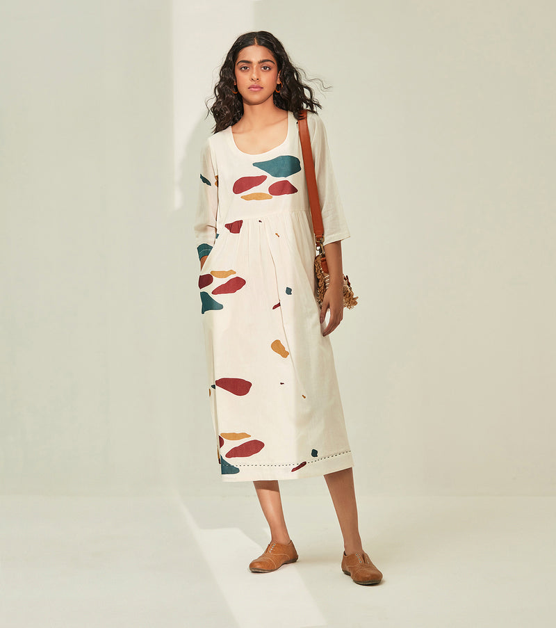Timeless romance Dress cotton by Khara Kapas in white for women in Singapore