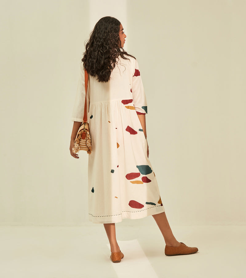 Timeless romance Dress cotton by Khara Kapas in white for women in Singapore