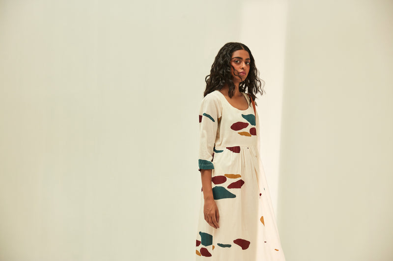 Timeless romance Dress cotton by Khara Kapas in white for women in Singapore