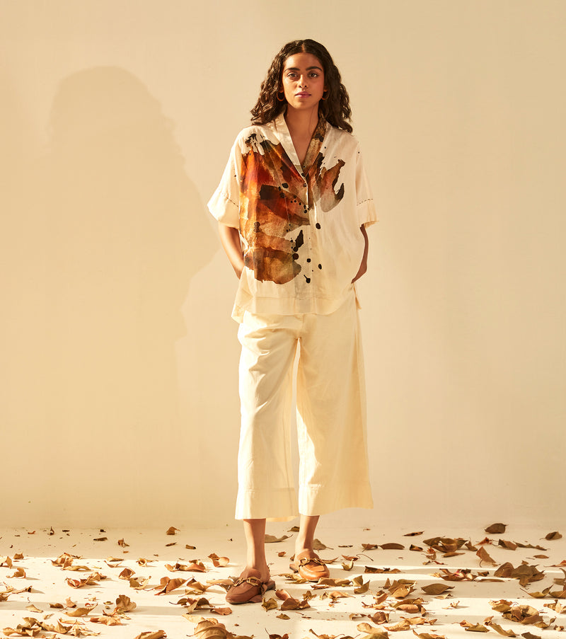 Myna Top cotton by Khara Kapas in white for women in Singapore