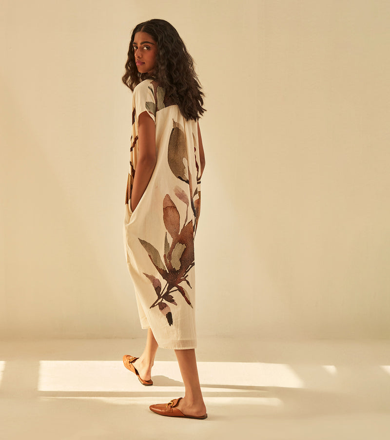 Forever Spring Dress cotton by Khara Kapas in white for women in Singapore