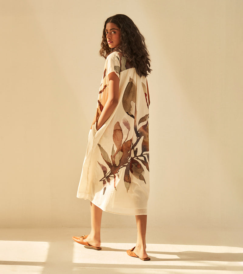 Forever Spring Dress cotton by Khara Kapas in white for women in Singapore