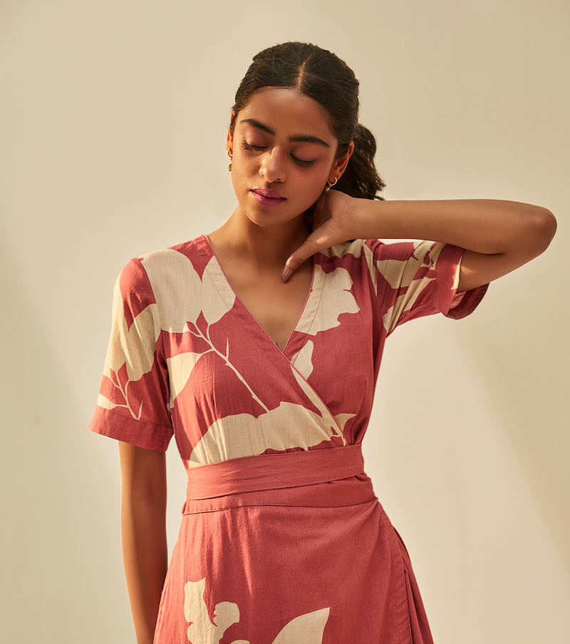 Tibet Dress cotton by Khara Kapas in pink for women in Singapore
