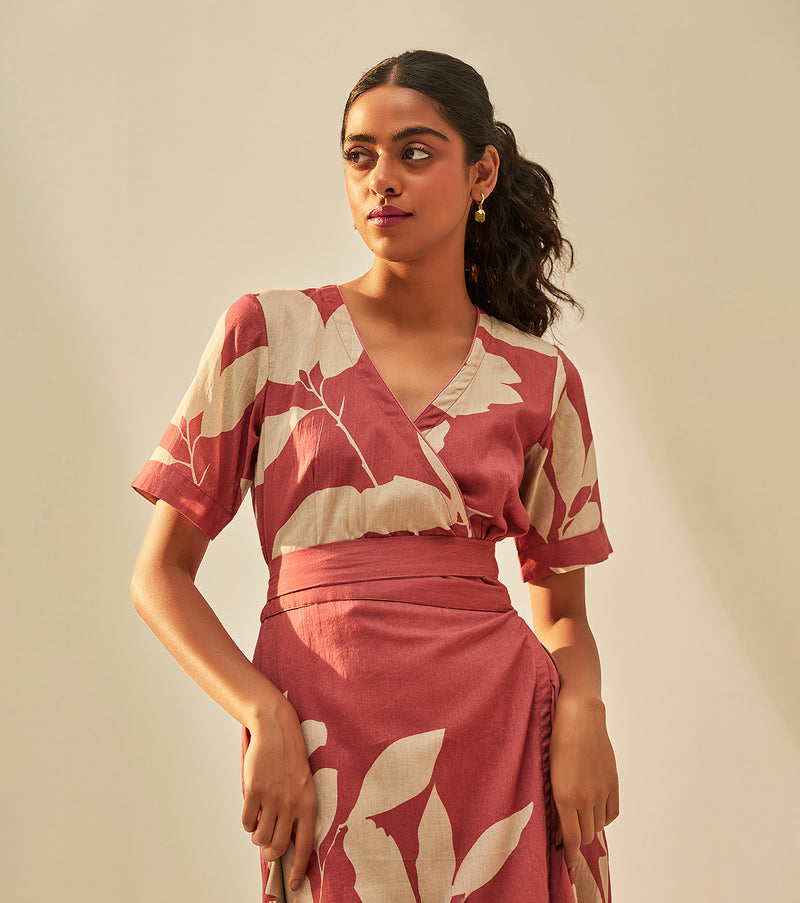 Tibet Dress cotton by Khara Kapas in pink for women in Singapore