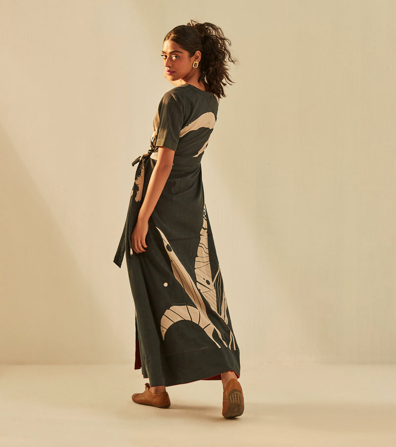 Bhutan Dress cotton by Khara Kapas in black for women in Singapore