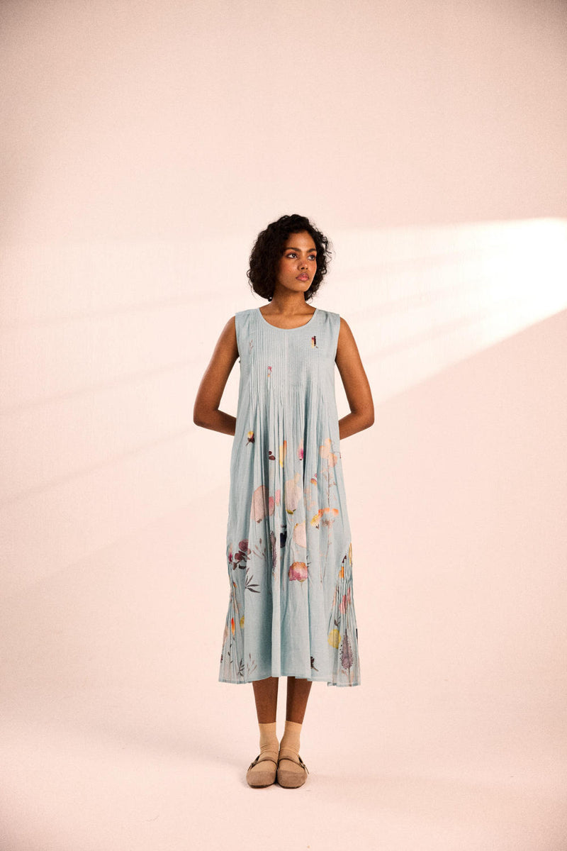 A touch of spring Dress by Khara Kapas in blue for women in Singapore