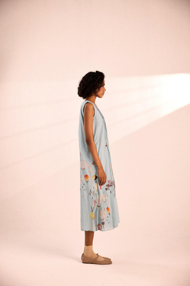 A touch of spring Dress by Khara Kapas in blue for women in Singapore